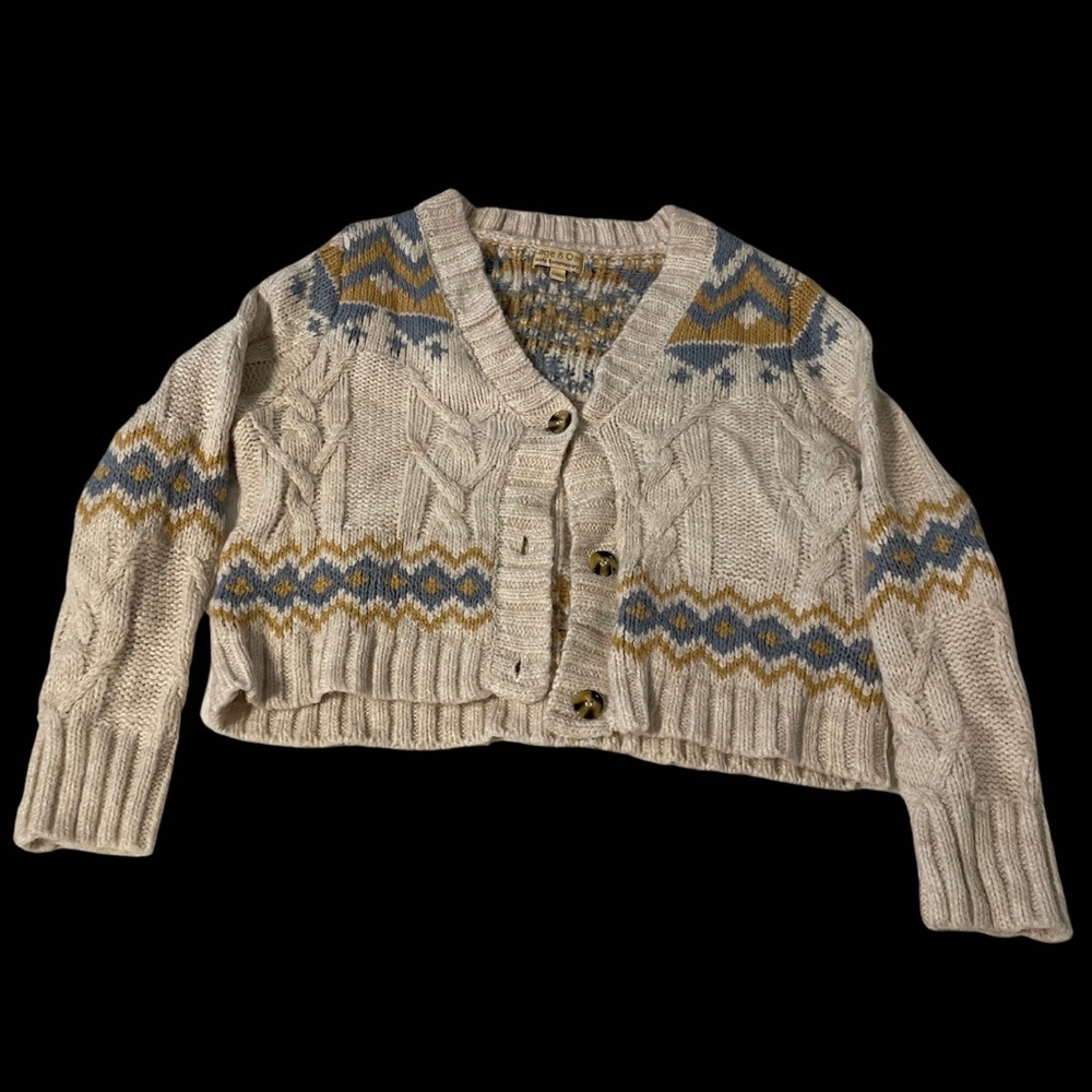 Tan & Blue Knit sweater